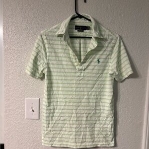 Ralph Lauren Men's Light Green Striped Polo